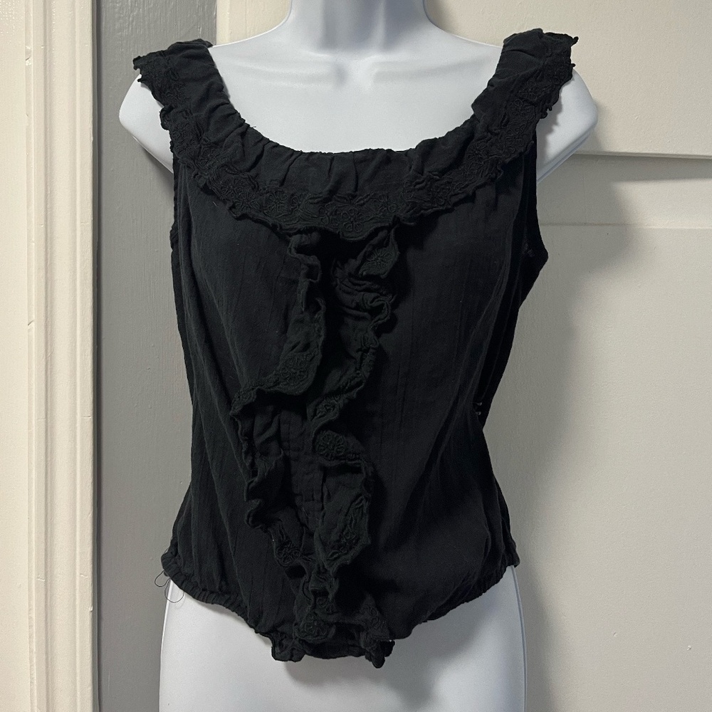 Max Studio Women's Ruffle Cami Bubble Top Large
